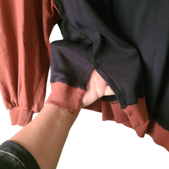 Free People Feelin’ It Embroidered Patchwork Top | Black & Brown | Boho Chic M - Picture 10 of 13